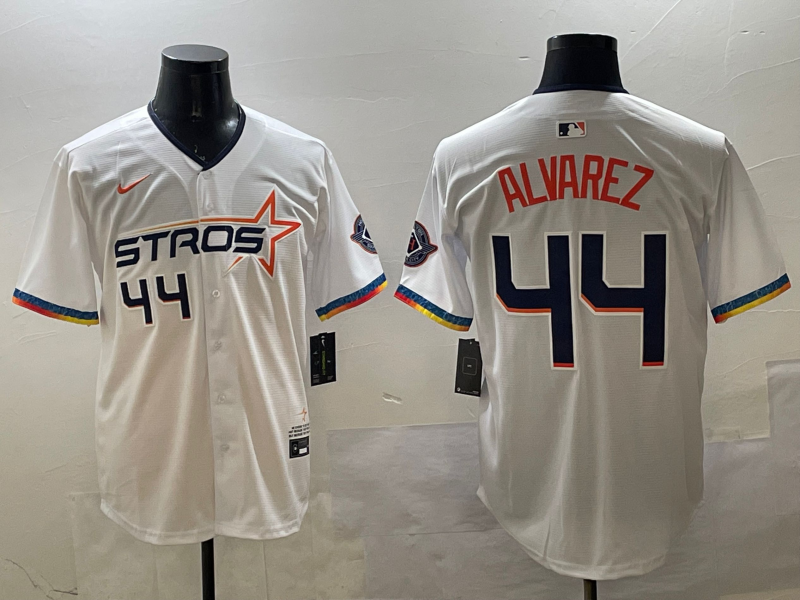 Men's Houston Astros Yordan Alvarez #44 White 2025 City Connect Limited Jersey